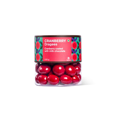 Cranberry Dragees Jar