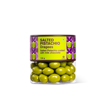 Entisi - Chocolate coated Salted Pistachio Dragees Jar
