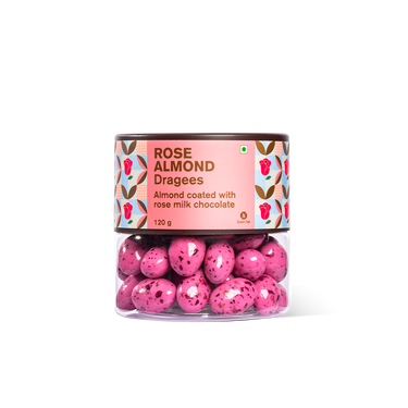 Entisi - Chocolate coated Rose Almonds Dragees Jar
