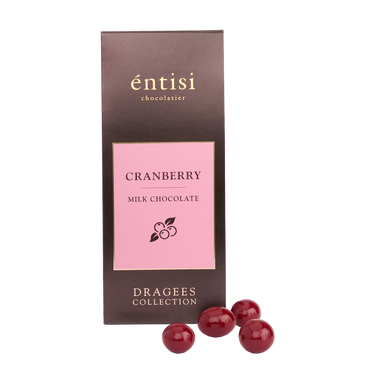 Entisi - Chocolate coated Cranberry Dragees