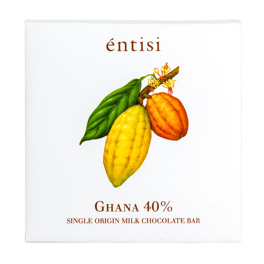 Entisi - Single Origin Ghana 40% Milk Chocolate Bar