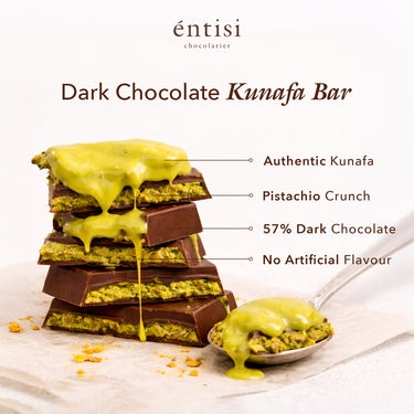Dark Kunafa Chocolate Bar