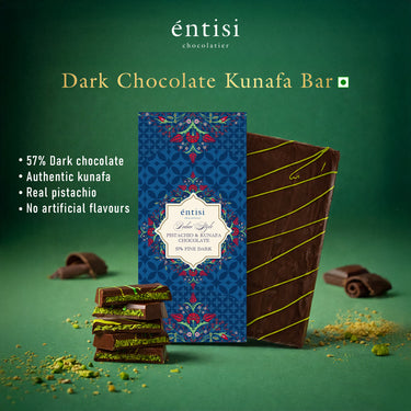 Dark Kunafa Chocolate Bar
