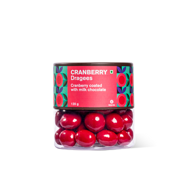 Entisi - Chocolate coated Cranberry Dragees Jar
