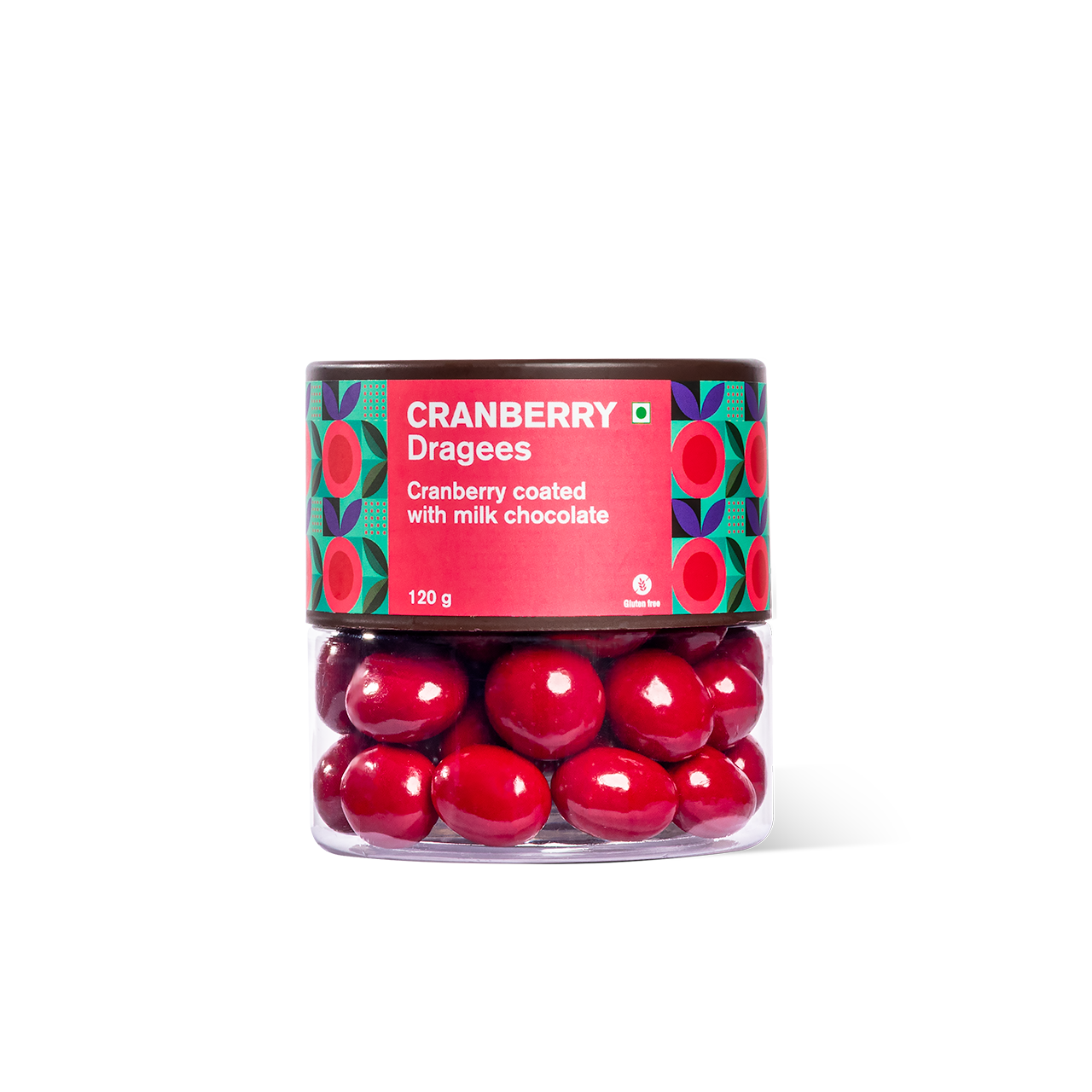 Entisi - Chocolate coated Cranberry Dragees Jar