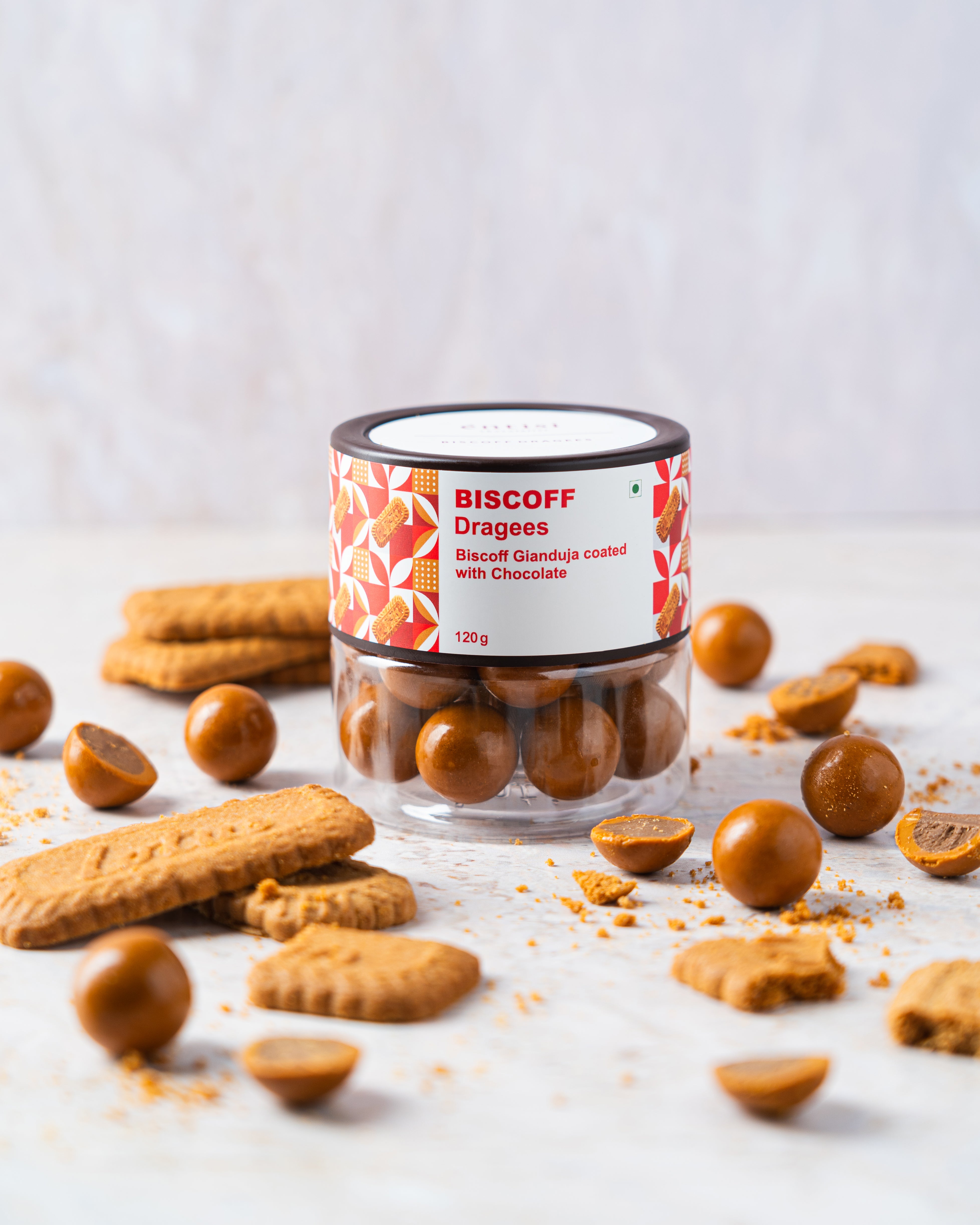 Chocolate Coated Biscoff Dragees Jar