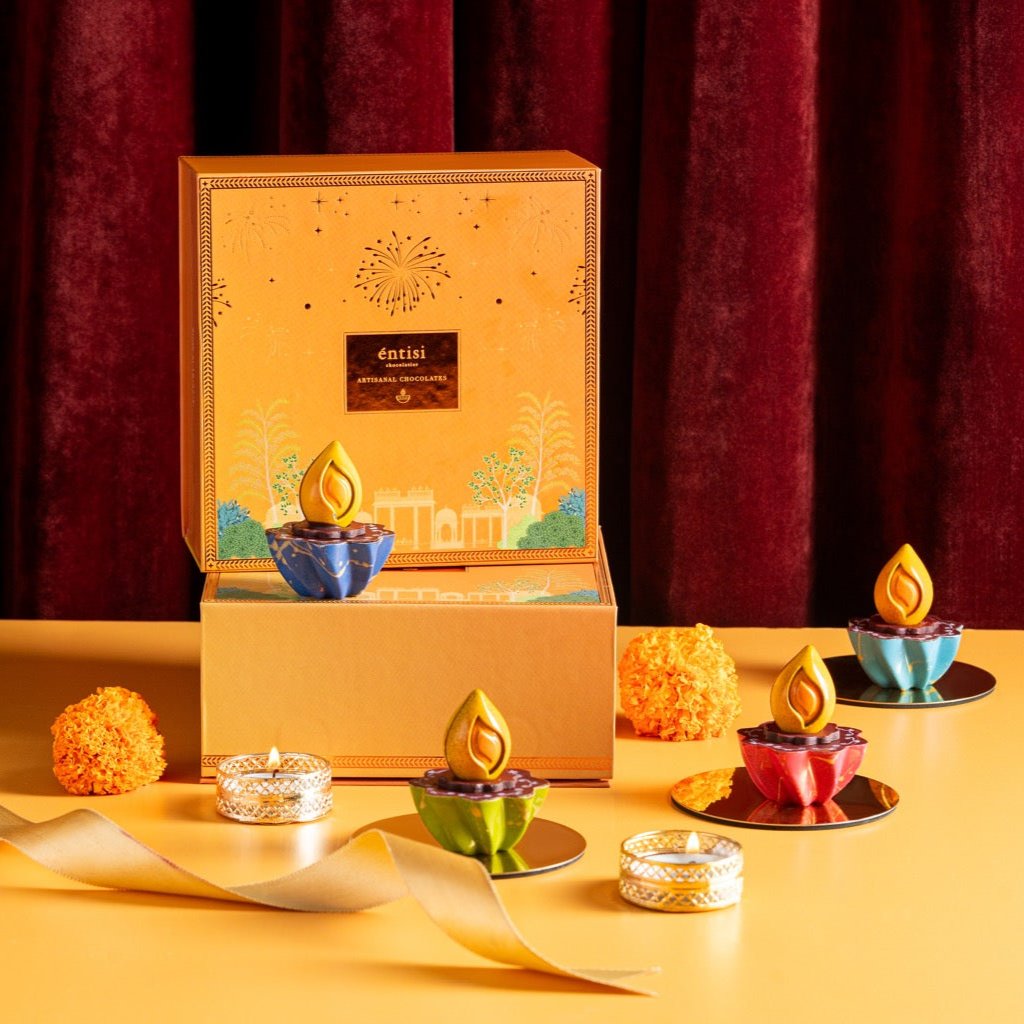 Box of 4 Chocolate Diyas