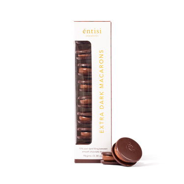 Extra Dark Chocolate Macarons