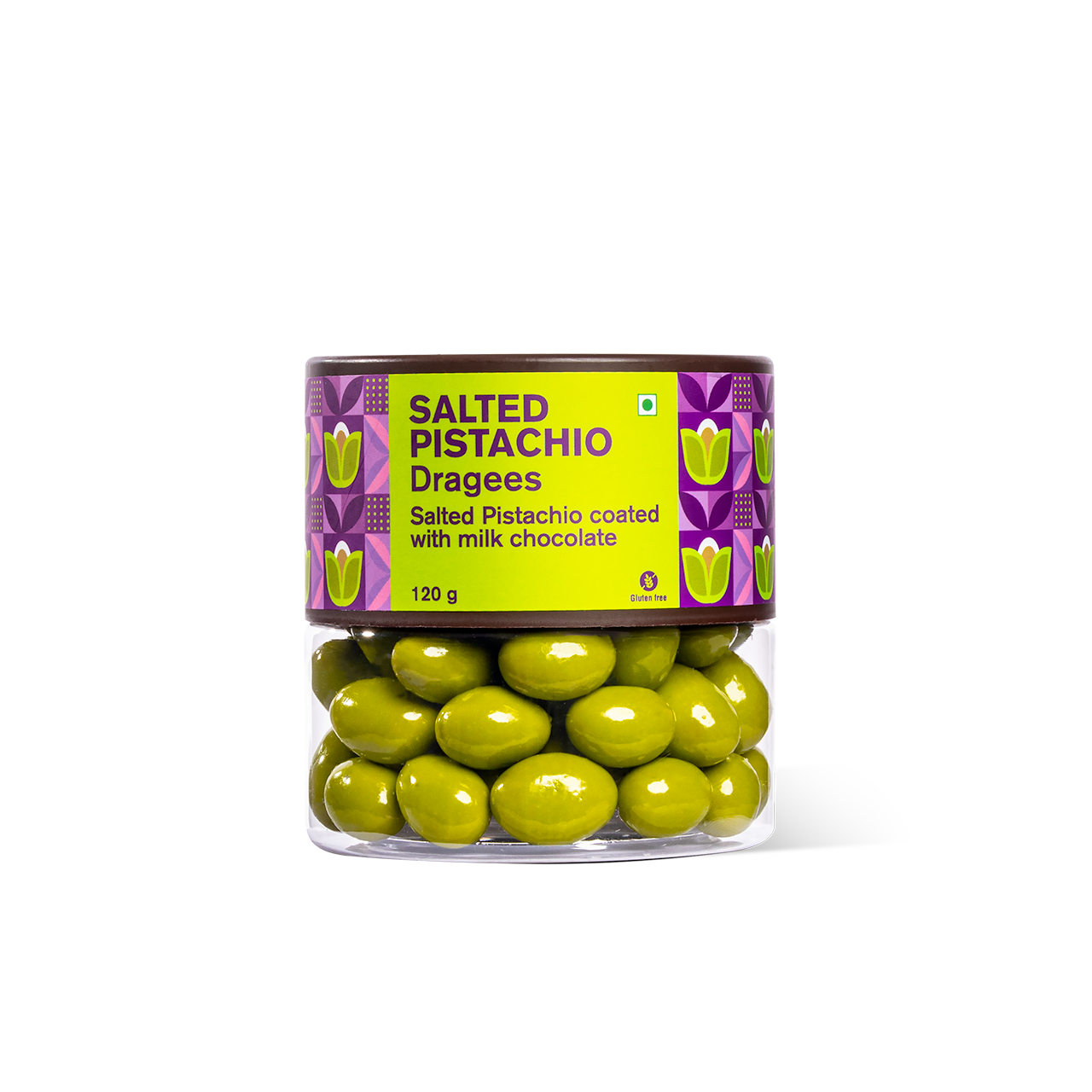 Entisi - Chocolate coated Salted Pistachio Dragees Jar