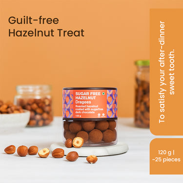 Sugar Free Dark Hazelnut Dragees Jar