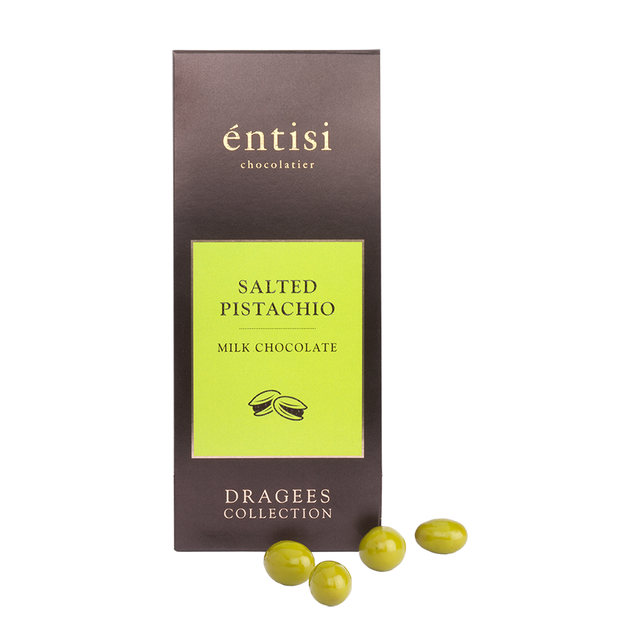 Entisi - Chocolate coated Salted Pistachio Dragees