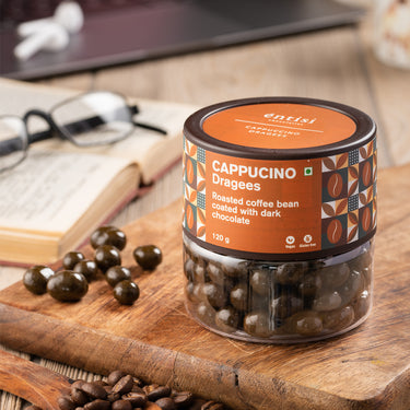 Entisi - Chocolate coated Coffee beans Dragees Jar